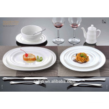 2016 Hot sale hotel&restaurant dishwasher safe white round crockery, porcelain dinner plates, wholesale dinner plates